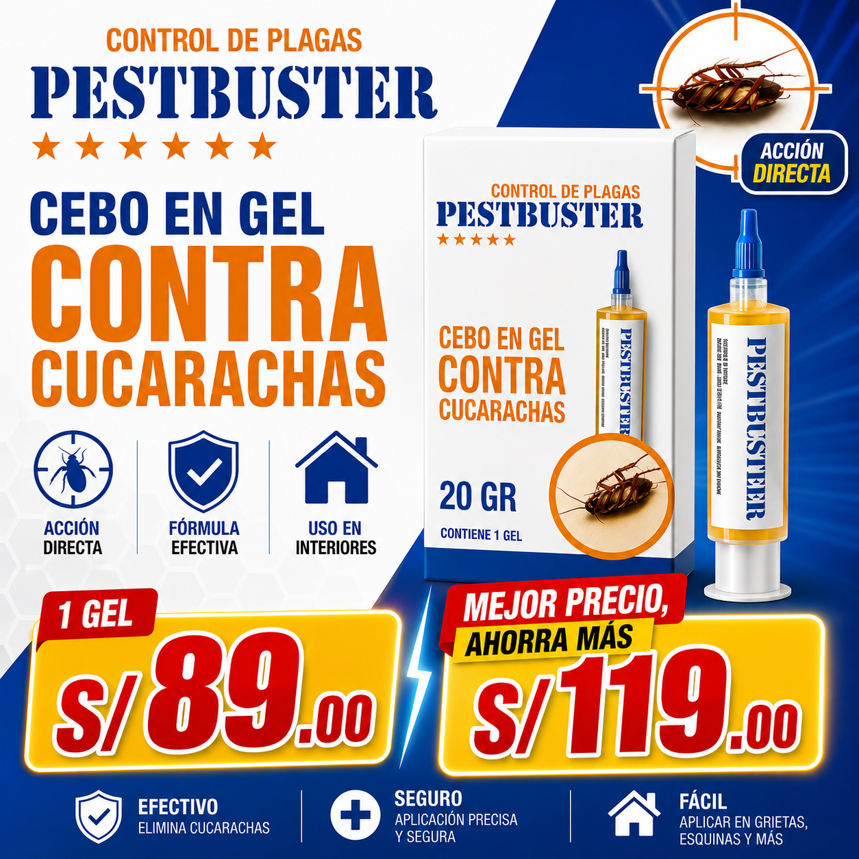 PESTBUSTER - ELIMINA CUCARACHAS