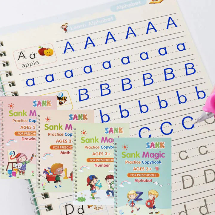 COMBO DE LIBROS MONTESSORI REUTILIZABLES  - 4 en 1